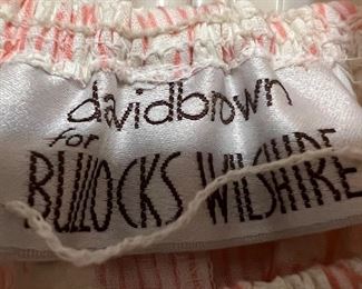 Vintage David Brown for Bullocks Wilshire dress with shawl