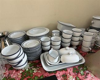 Huge, not all shown here, Dansk Bistro Portugal Dish Set with All Serving Pieces