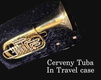 Gorgeous Cervena Tuba in High End Travel Case