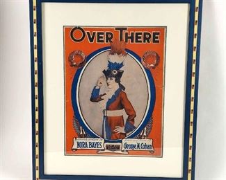 Patriotic Frame With Over There Serigraph