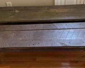 Two Rustic Wood Benches