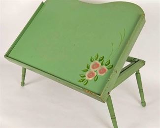 Vintage Easel Top Breakfast Tray Writing Table With Folding Legs