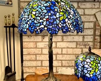 Hand cut and wrapped stained glass lamps