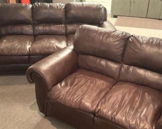 Leather Sofa and Loveseat Set