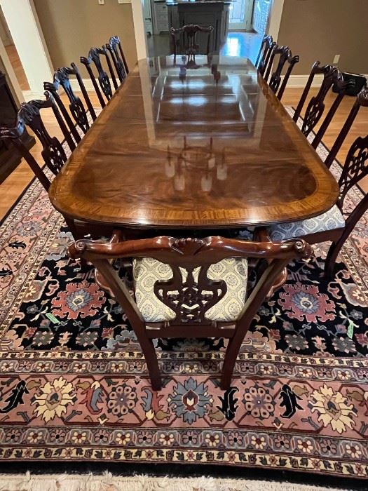 Heirloom by Heritage Banquet Dining Table with 10 Chairs