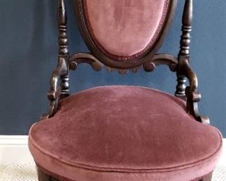 Antique Burgundy Occasional Chair