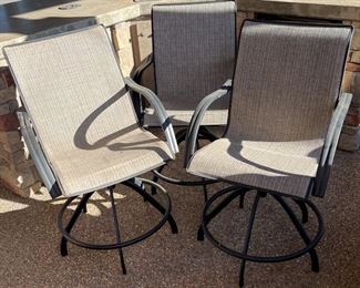 Swivel Outdoor Patio Chairs, 3pcs