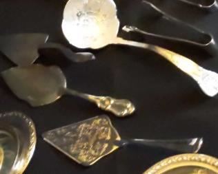 Silver Plate and Other Serving Lot 19pcs