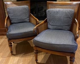 Arm Chair Pair w Caning