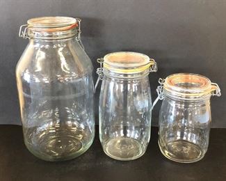 3Piece Set Airtight Jars with Lids