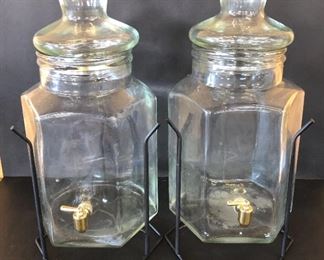 Glass Lid Beverage Dispensers