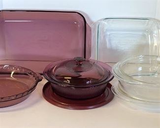 Assorted Pyrex Glass CookServing Ware