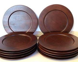 Pier 1 Imports Set of 12 Wooden Chargers