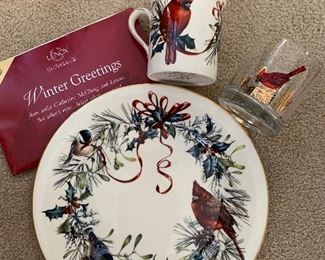 Lexox "Winter Greetings" will include place setting number when we unpack