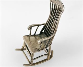 14 Grams Fine Sterling Silver Rocking Chair