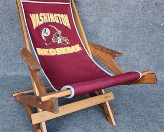 Vintage Washington Redskins Football Team Folding Chair Wood & Canvas
