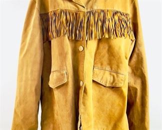 Vintage Leather Fringe Jacket Size XXL Boho hippie