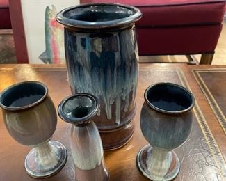 Bill Campbell Dripped and Glazed Pottery