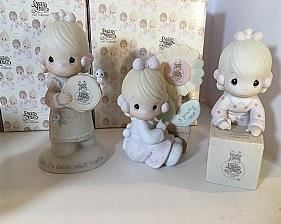 Precious Moments Girls & Clown Figurines Some with Boxes