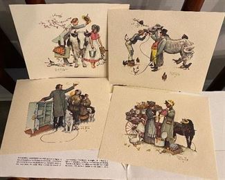 Norman Rockwell embossed prints