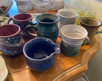 Pottery mugs