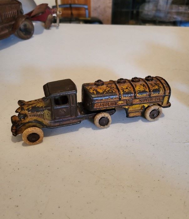 Old toy tanker truck (missing wheel)