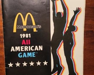 1981 All American game program (Michael Jordan)