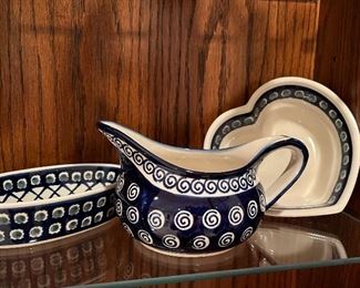 Assortment of Polish Pottery, perfect condition!