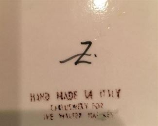 Stamp on Italian dishes