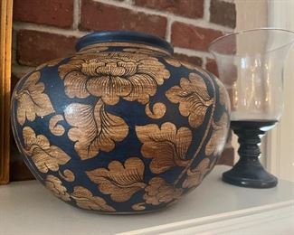 Beautiful brown and blue pottery!