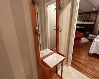 Tall hallway coat rack