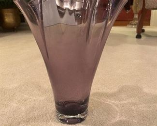 Lenox amethyst purple fluted vase