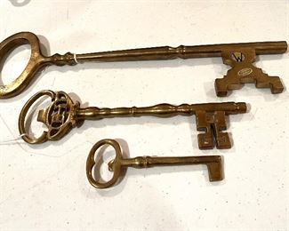 Solid brass keys
