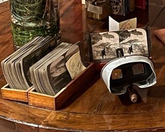 Stereoskop with many picture cards!