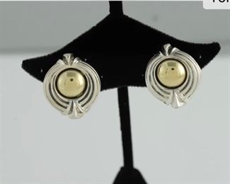 Lagos Sterling Silver and 18Kt gold earrings