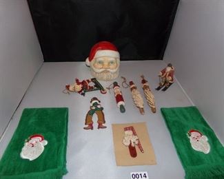 Unique rolling pin Santa ornaments