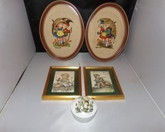 Vtg Hummel crewel embroidery trinket box other pictures/items added to the lot
