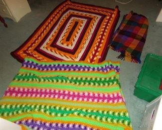 Crochet lap blankets