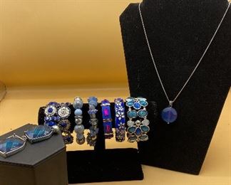 Blue Necklace, Pendant Bracelets