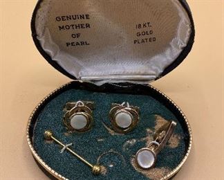 Mother of Pearl Cuff Link Set