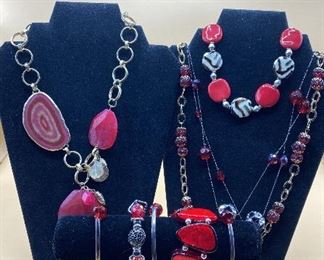 Red Necklaces Bracelets