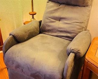  $340 
Pair of brown microsuede recliner Bonzy Home 2018 -41T x 28Warm to arm
