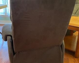  $340 
Pair of brown microsuede recliner Bonzy Home 2018 -41T x 28Warm to arm
