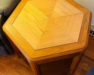 $75 
Octogonal Oak table 27W x 27W x 20"T