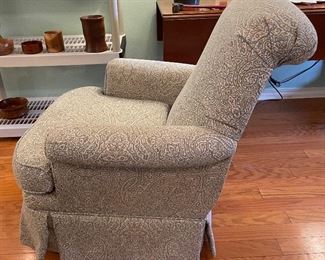 $100 
Paisley glidder armchair 36T & 27"arm to arm