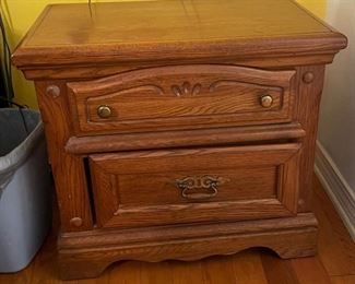 $165 
Solid Oak pair of night stands 26Lx13Dx23H
