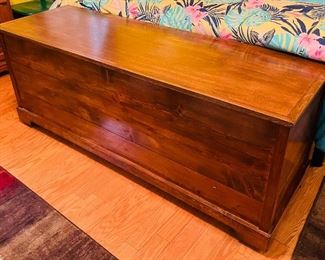 $325 
Large cedar trunk handmade 63Lx21Dx24 1/2H