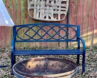 Antique Tobacco dryer, fire pit, benches, chairs, umbrellas...loads of great outdoor items. 
