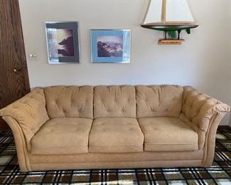 Simmons faux micro-suede sleeper sofa