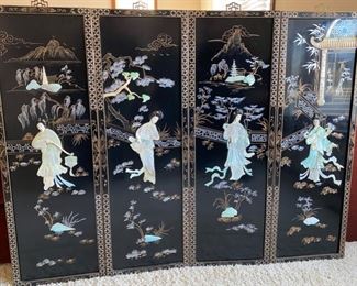 Chinese lacquer screen 